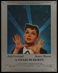 7x307 STAR IS BORN special poster R83 great close up art of Judy Garland by Amsel, classic!