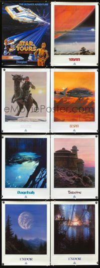 7x308 STAR TOURS 8 posters special poster '87 Walt Disney & Star Wars, art by Tim Delaney!