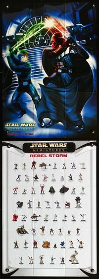 7x322 STAR WARS MINIATURES REBEL STORM two-sided special poster '04 tabletop action figures!