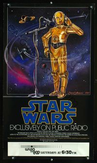 7x325 STAR WARS RADIO DRAMA special poster '81 Star Wars on the radio!