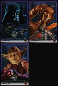 7x327 STAR WARS TRILOGY 3 special posters '96 cool images of Darth Vader, C-3PO, Yoda!
