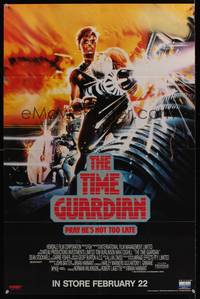 7x346 TIME GUARDIAN video advance special poster '87 wild image of Dean Stockwell with laser gun!