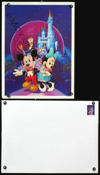 7x364 WALT DISNEY WORLD ARTWORK DS special poster '85 Mickey, Minnie & Tinkerbell!