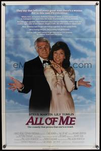 7y026 ALL OF ME 1sh '84 wacky Steve Martin, Lily Tomlin, the comedy that proves one's a crowd!