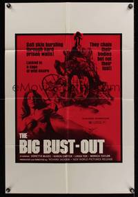 7y085 BIG BUST-OUT 23x34 '72 Vonetta McGee, locked in a cage of wild desire!