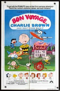 7y103 BON VOYAGE CHARLIE BROWN 1sh '80 Peanuts, Charles M. Schulz art, Snoopy!