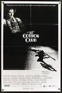 7y164 COTTON CLUB 1sh '84 Francis Ford Coppola, Richard Gere, cool art deco design!