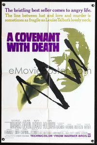 7y168 COVENANT WITH DEATH 1sh '67 the line between lust, love and murder is as fragile as her neck!