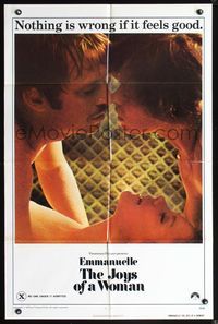 7y238 EMMANUELLE 2 THE JOYS OF A WOMAN 1sh '76 Sylvia Kristel, nothing is wrong if it feels good