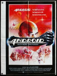 7y042 ANDROID English 1sh '82 Klaus Kinski, Norbert Weisser, Max 404 learns to love & to kill!