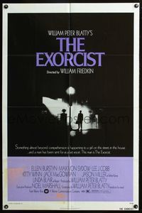 7y254 EXORCIST 1sh '74 William Friedkin, Max Von Sydow, horror classic from William Peter Blatty!