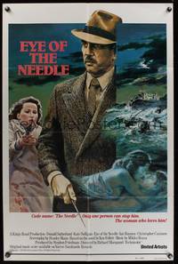 7y257 EYE OF THE NEEDLE int'l 1sh '81 Donald Sutherland, Kate Nelligan, from Ken Follett novel!