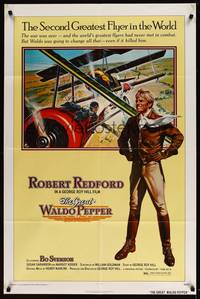 7y365 GREAT WALDO PEPPER 1sh '75 George Roy Hill, Robert Redford, Susan Sarandon, aviation art!