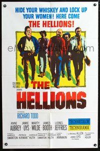 7y407 HELLIONS 1sh '62 hide your whiskey & lock up your women, Ken Annakin directed!