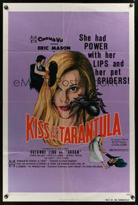 7y529 KISS OF THE TARANTULA 1sh '75 she had power with her lips and her pet spiders!