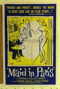 7y592 MAID IN PARIS 1sh '56 Pierre Gaspard-Huit's Paris Canaille, a bedtime story for adult!