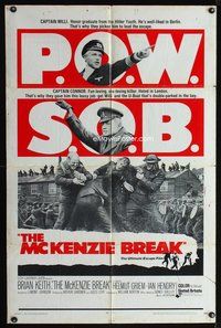 7y610 McKENZIE BREAK int'l 1sh '71 Brian Keith in the ultimate World War II escape film!