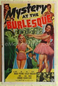 7y634 MURDER AT THE WINDMILL 1sh '50 Garry Marsh, Jon Pertwee, Mystery at the Burlesque!