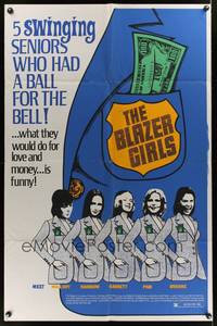 7y650 NAUGHTY SCHOOL GIRLS 1sh '76 5 swinging seniors, The Blazer Girls!