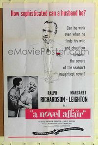 7y671 NOVEL AFFAIR 1sh '57 Ralph Richardson, how sophisticated can a husband be!