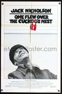7y693 ONE FLEW OVER THE CUCKOO'S NEST 1sh '75 Jack Nicholson, Milos Forman all-time classic!