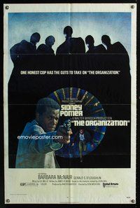 7y707 ORGANIZATION 1sh '71 close up of Sidney Poitier as Mr. Tibbs, an honest cop with guts!