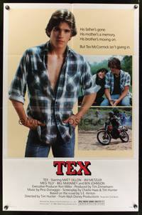 7y902 TEX 1sh '82 young Matt Dillon, Meg Tilly & Emilio Estevez, from S.E. Hinton's novel!