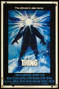 7y912 THING 1sh '82 John Carpenter, cool sci-fi horror art, the ultimate in alien terror!