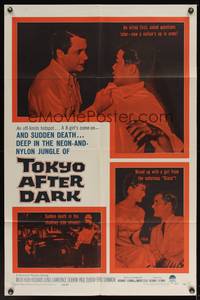 7y932 TOKYO AFTER DARK 1sh '59 Richard Long kills first and asks questions later, B-girls!