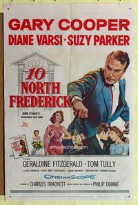 7z006 10 NORTH FREDERICK 1sh '58 Gary Cooper, Diane Varsi, from John O'Hara's best-seller!