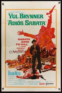 7z014 ADIOS SABATA 1sh '71 Yul Brynner aims to kill, and his gun does the rest!