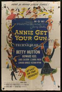7z028 ANNIE GET YOUR GUN 1sh '50 Betty Hutton as the greatest sharpshooter, Howard Keel