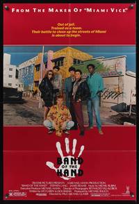 7z041 BAND OF THE HAND 1sh '86 Paul Michael Glaser, Stephen Lang!