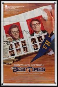 7z064 BEST OF TIMES 1sh '86 high school football, Robin Williams & Kurt Russell!