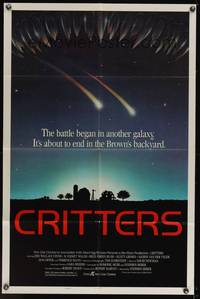 7z166 CRITTERS style B 1sh '86 the battle began in another galaxy and ends on Earth!