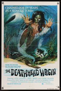 7z197 DEATHHEAD VIRGIN 1sh '74 cursed & chained for 100 years in a sunken tomb!