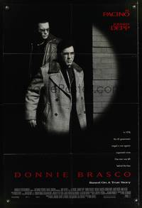 7z243 DONNIE BRASCO DS 1sh '97 Al Pacino is betrayed by undercover cop Johnny Depp!