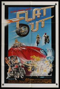 7z332 FLAT OUT 1sh '75 Michel Norman & Yves Colignon, cool motorcycle art!