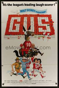 7z420 GUS 1sh '76 Walt Disney, Don Knotts & Tim Conway, football playing mule!