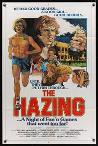 7z433 HAZING 1sh '77 college horror comedy, a night of fun and games that went too far!