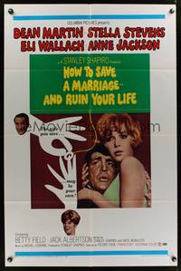 7z465 HOW TO SAVE A MARRIAGE 1sh '68 Dean Martin, Stella Stevens, Eli Wallach, And Ruin Your Life!