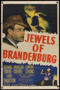 7z503 JEWELS OF BRANDENBURG 1sh '47 Richard Travis has to stop a gang from reviving the Nazis!