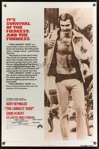 7z550 LONGEST YARD flat finish 1sh '74 Robert Aldrich prison football sports comedy, Burt Reynolds!