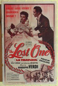 7z554 LOST ONE 1sh '48 La Traviata, Italian opera by Guiseppe Verdi!
