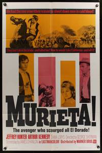 7z613 MURIETA 1sh '65 Jeffrey Hunter as Joaquin Murrieta, the avenger who scourged all El Dorado!