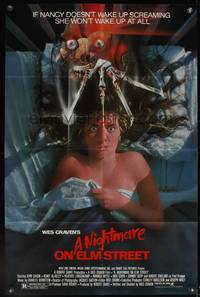 7z645 NIGHTMARE ON ELM STREET 1sh '84 Wes Craven classic, awesome Matthew horror art!