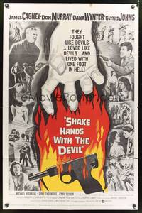 7z761 SHAKE HANDS WITH THE DEVIL 1sh '59 James Cagney, Don Murray, Dana Wynter, sexy Glynis Johns!