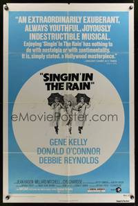 7z774 SINGIN' IN THE RAIN 1sh R75 Gene Kelly, Donald O'Connor, Debbie Reynolds, classic musical!