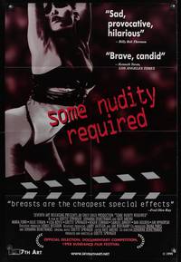 7z788 SOME NUDITY REQUIRED 1sh '98 sexploitation documentary, Roger Corman, sexy bondage girl!