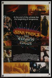 7z812 STAR TREK II 1sh '82 The Wrath of Khan, Leonard Nimoy, William Shatner, sci-fi sequel!